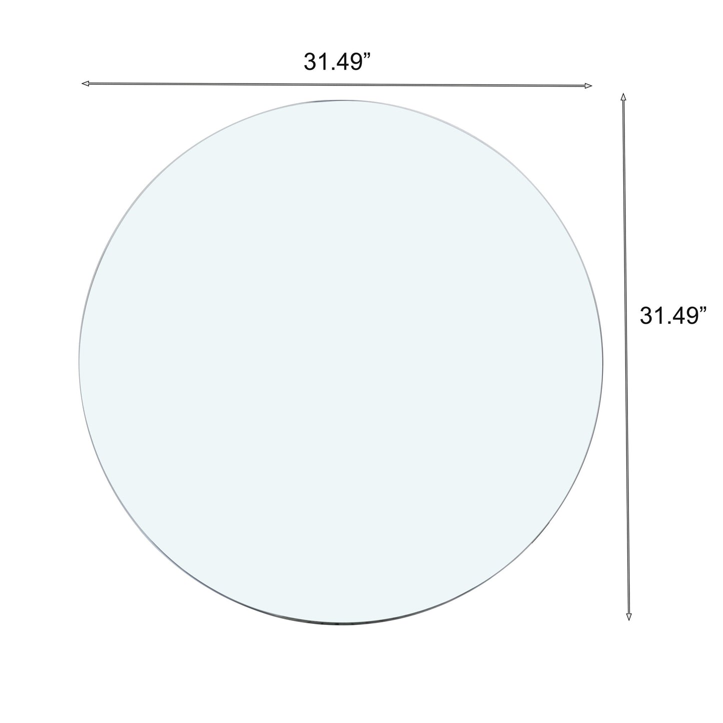 Round Tempered Glass Table Top