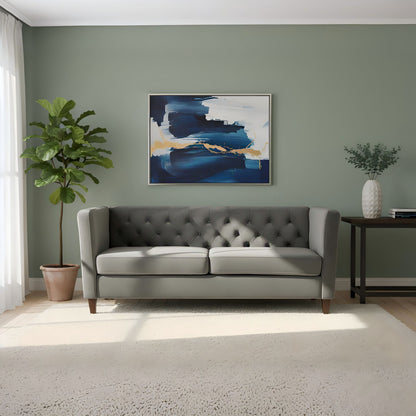 Button Tufted 3 Seater Sofa For Living Room