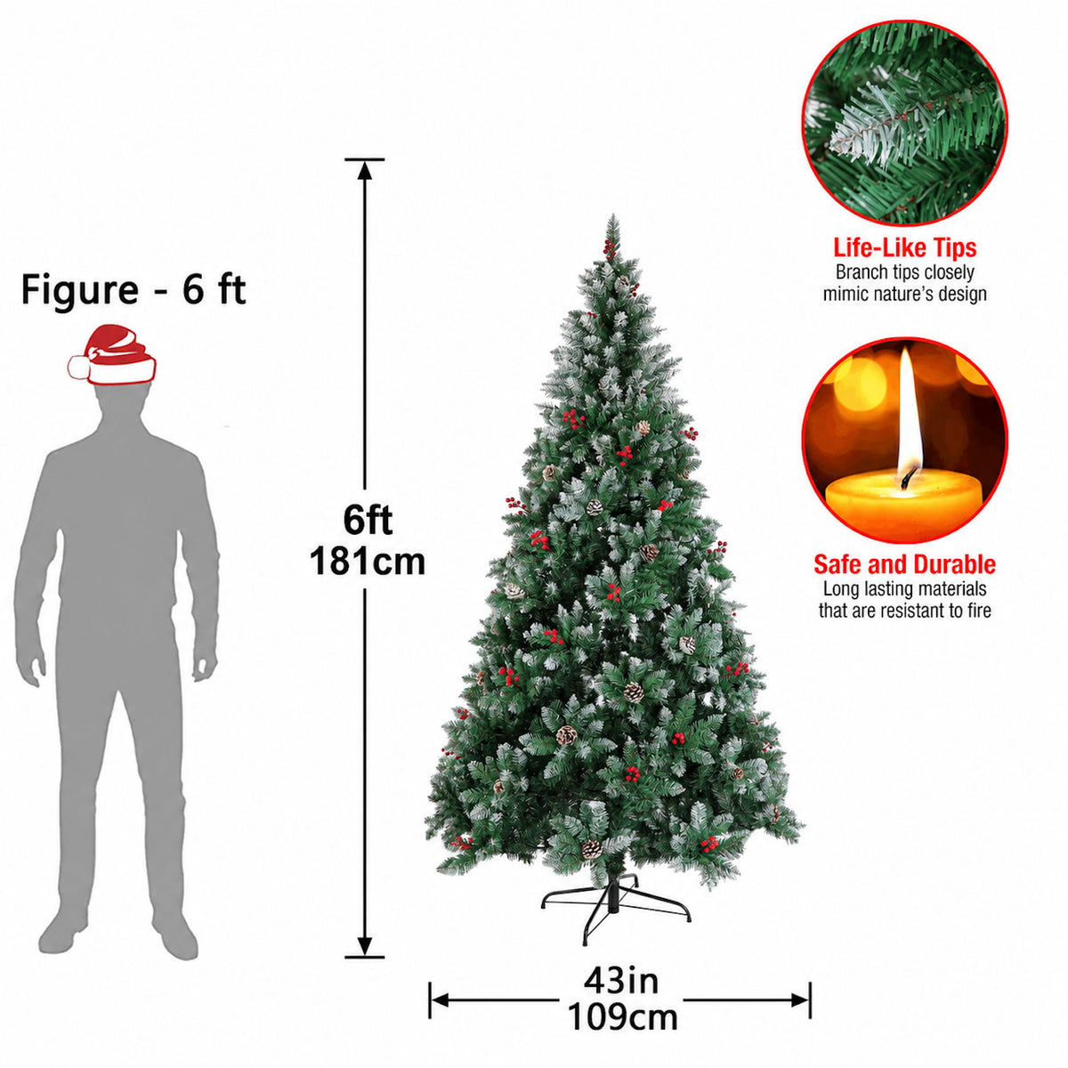 Artificial Christmas Tree With LED Lights