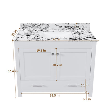 Bathroom Vanity With Storage - White