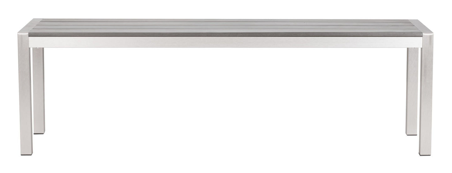 Metropolitan - Double Bench - Gray & Silver