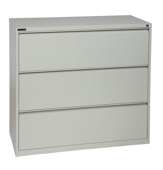 42" Wide 3 Drawer Lateral File With Core-Removeable Lock & Adjustable Glides