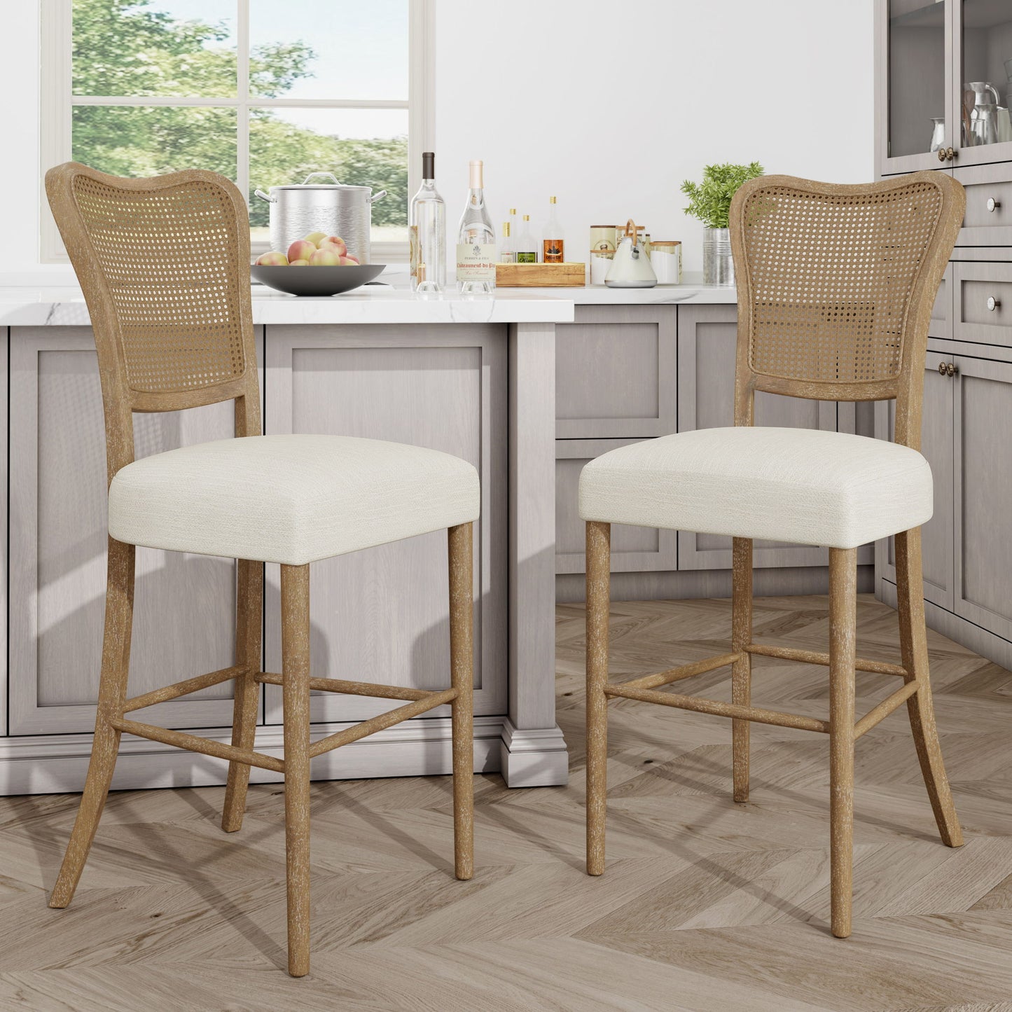 Barstool (Set of 2) - Dark Brown