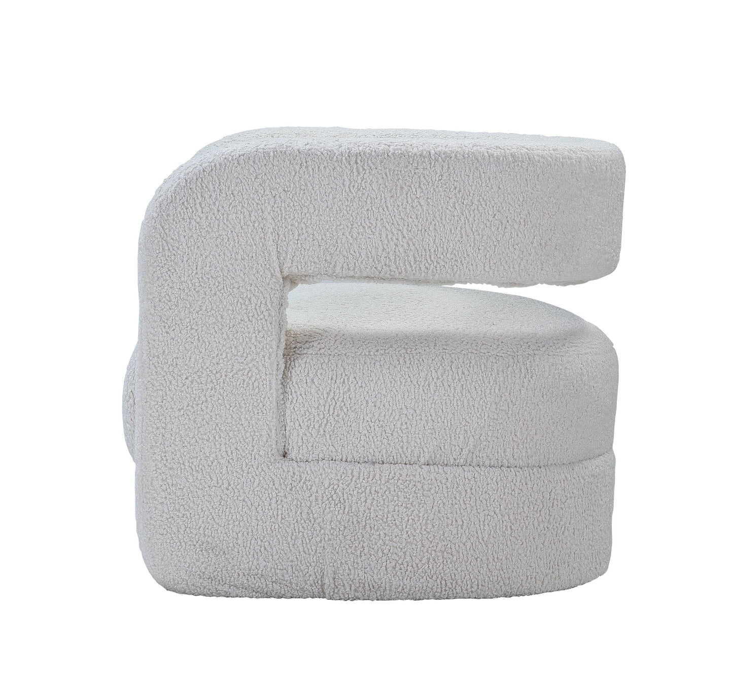 Yitua - Teddy Sherpa Accent Chair - White