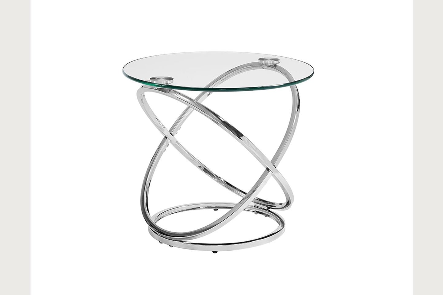 Modern Contemporary Cocktail Table Set - Chrome