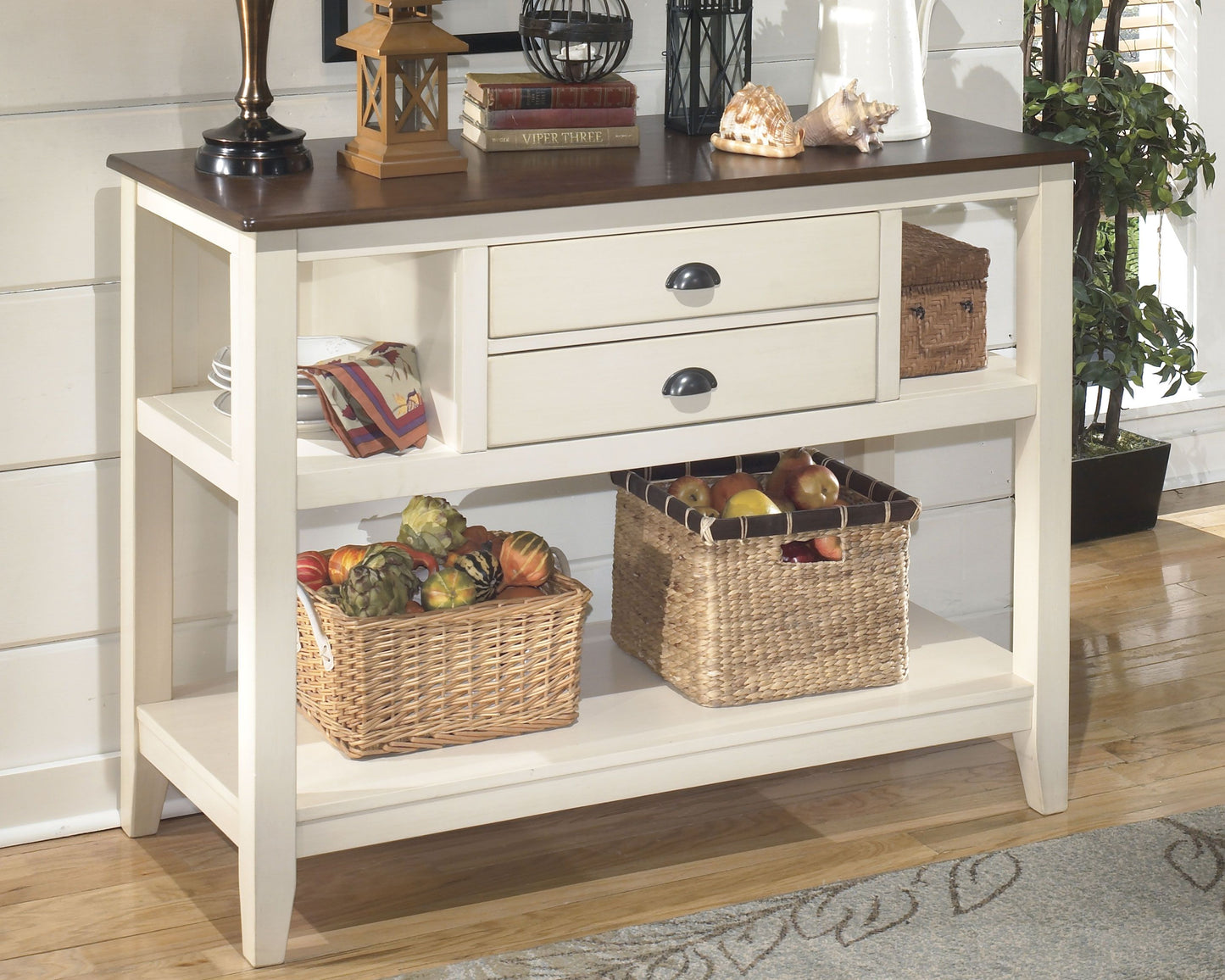 Whitesburg - Brown / Cottage White - Dining Room Server