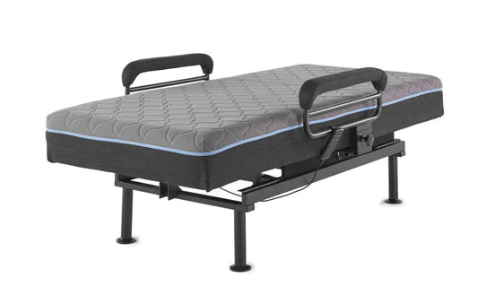 Twin Adjustable Sit To Stand Bed With Remote With Convenient Lift - Blue