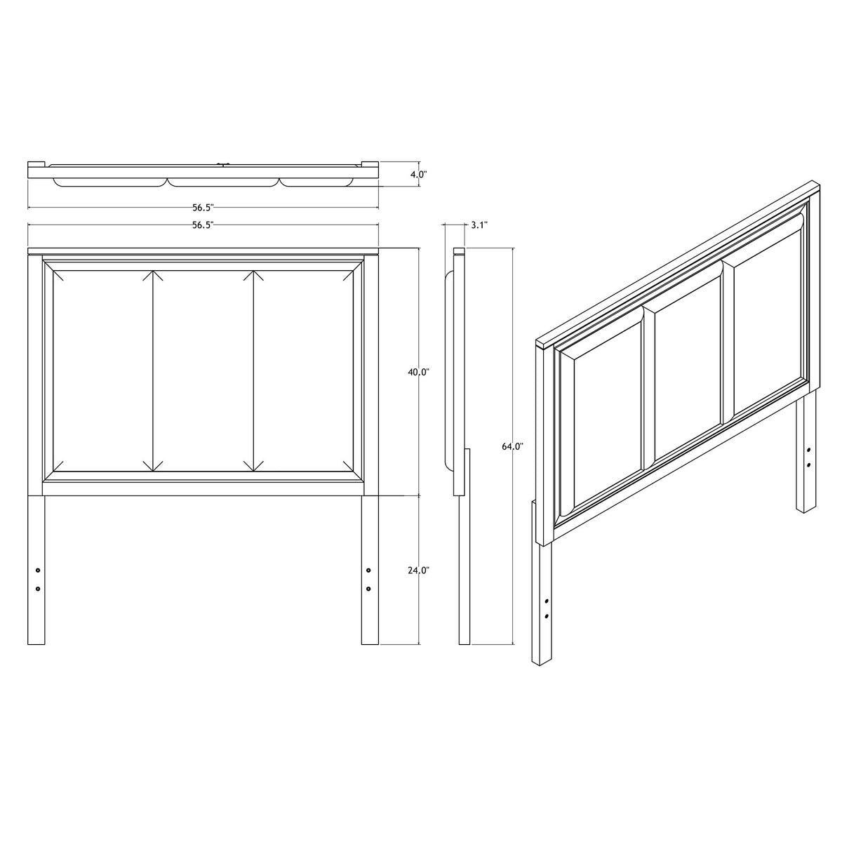 Melissa - 5 Piece Storage Bedroom Set With Padded Headboard