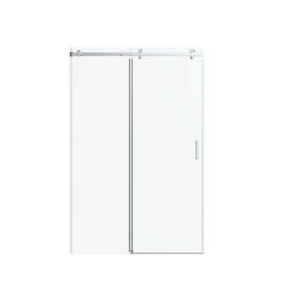 Frameless Single Sliding Shower Door, Sgcc Tempered Glass, Reversible