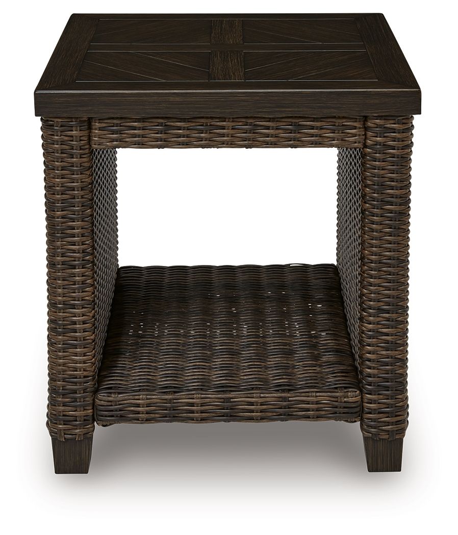 Drakes Beach - Square End Table - Dark Brown