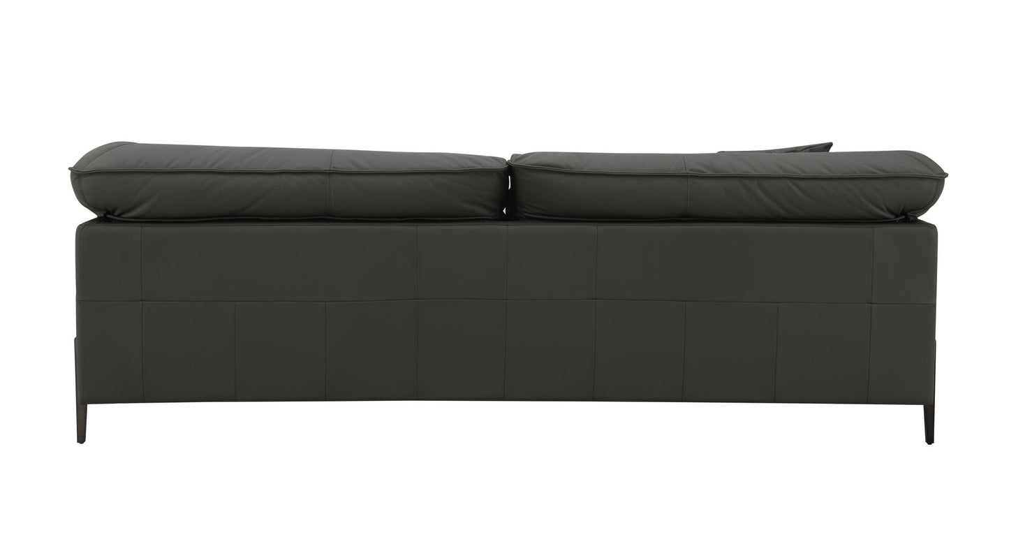 Tadi - Top Grain Leather Sofa - Black