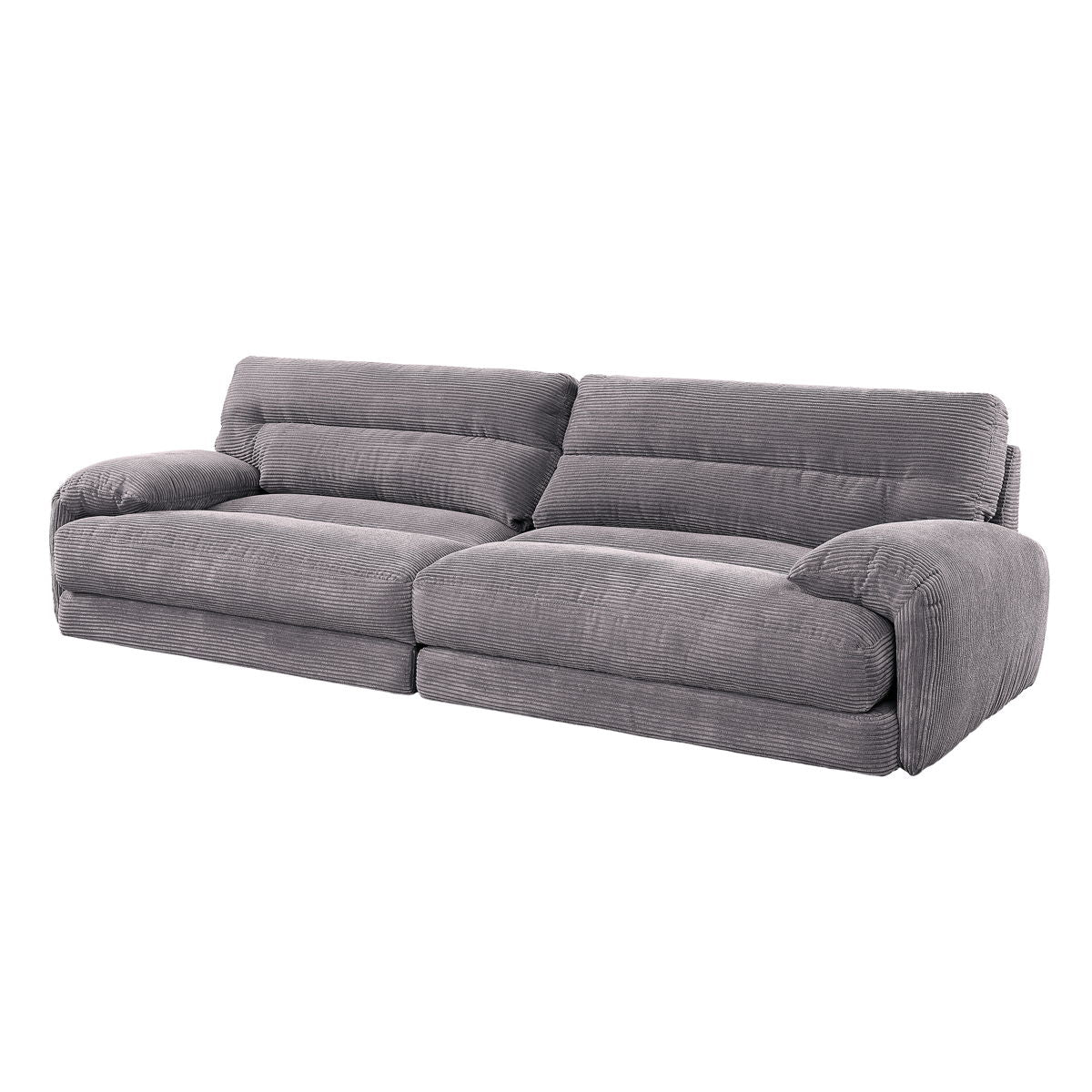 Cadenza - Corduroy 2 Piece Living Room Set - Gray