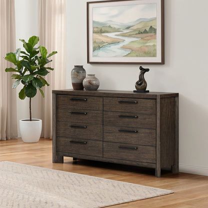 8 Drawer Dresser - Dark Oak