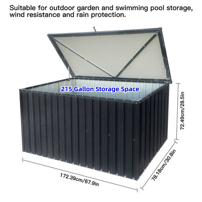 Out Door Metal Storage Box Store Medium - Black