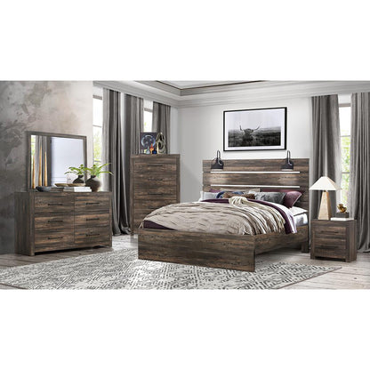 Monica - Mirror With Clean Lines - Dark Oak