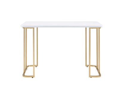 Estie - Writing Desk - White / Gold