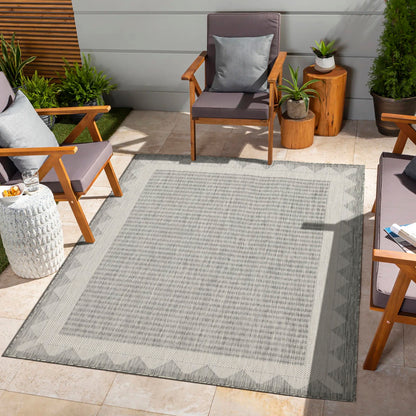 Sunshine - 2'7" X 7'3" Indoor, Outdoor Area Rug, Polypropylene - Silver