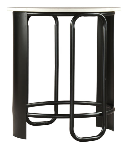 Obel - Side Table - Black / White