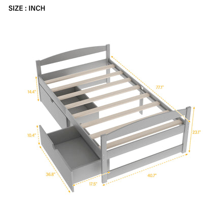 Platform Bed With 2 Drawers