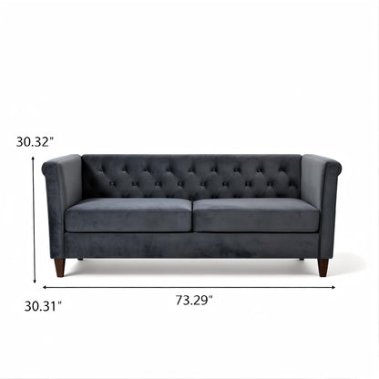 Button Tufted 3 Seater Sofa For Living Room