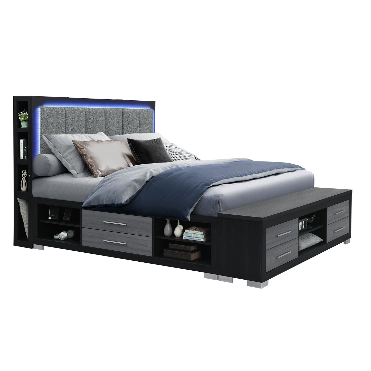 Messa - Bed With Storage Features And LED Lighting