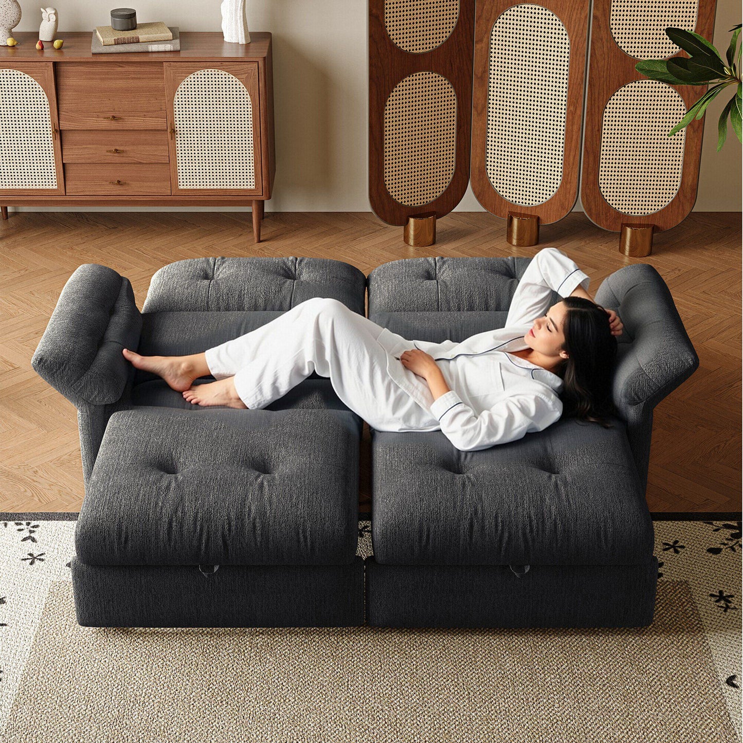 Sofa Bed, 2 In 1 Design For Living Rooms