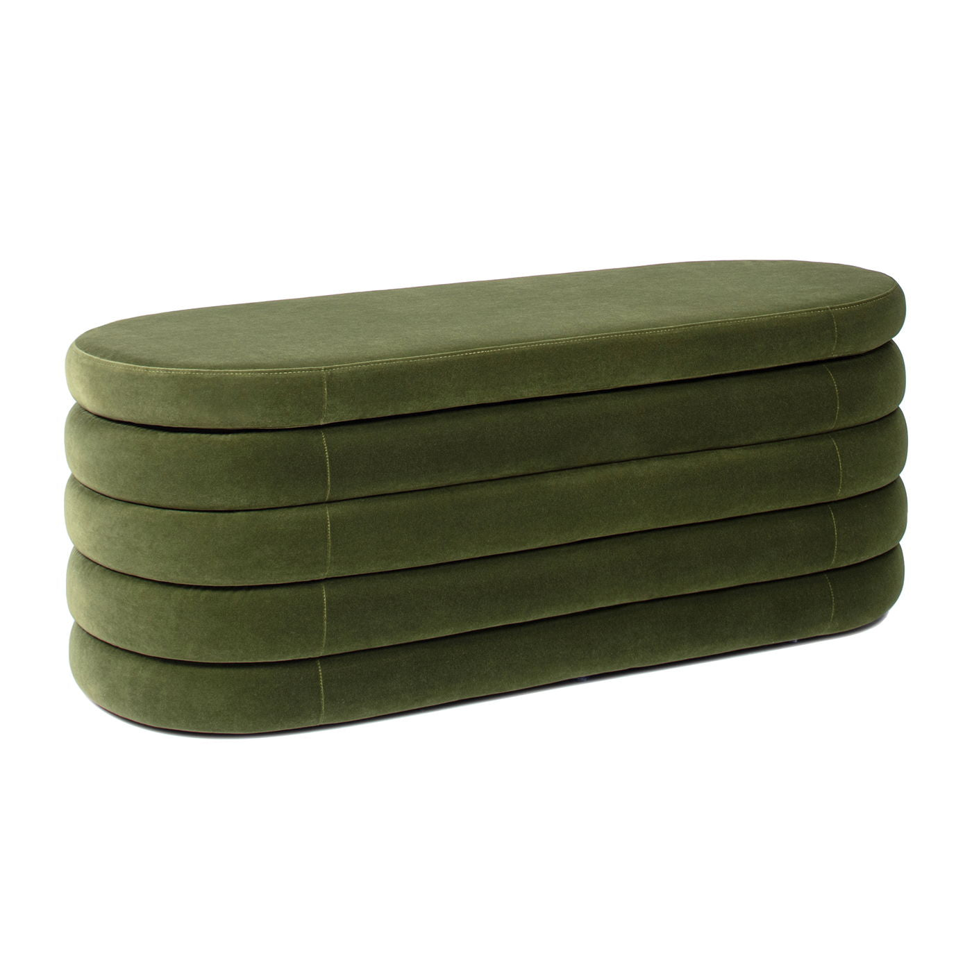 Fuji - Upholstered Oval Storage Bench