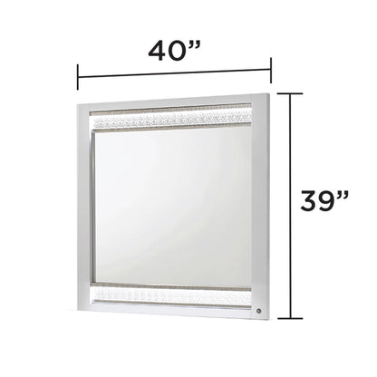 Glam - Mirror & LED Lighting (Includes Mirror Only) - White