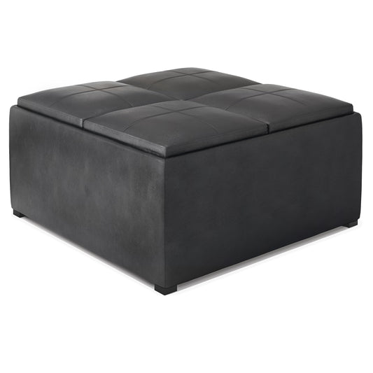 Avalon - Upholstered Square Coffee Table Storage Ottoman