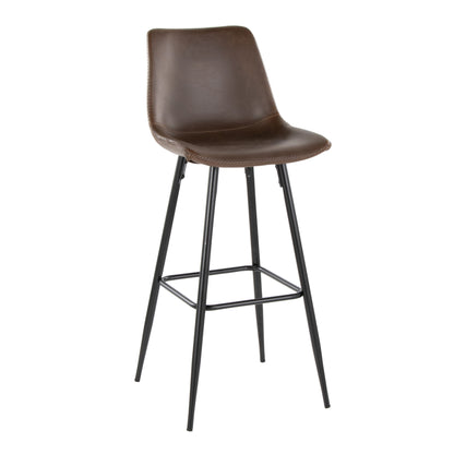 Durango - Industrial / Urban Fixed Height Counter Stool Square Footrest (Set of 2) - Black / Espresso