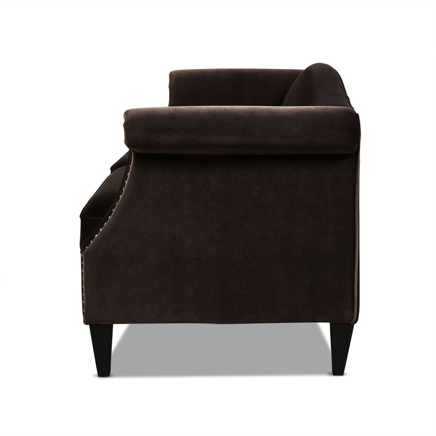 Elaine - Sofa Nailhead Accents - Deep Brown