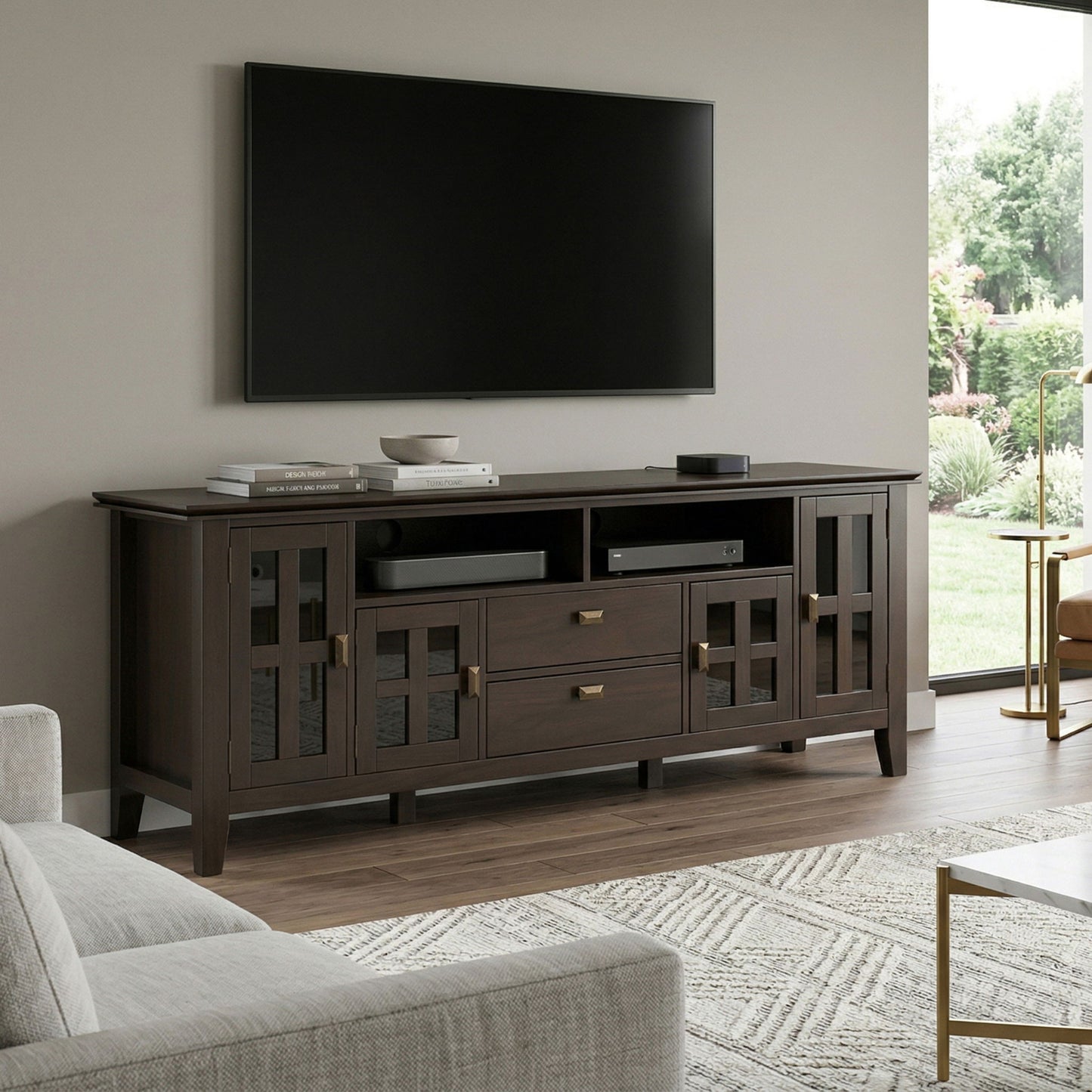 Artisan - TV Media Stand - Tobacco Brown