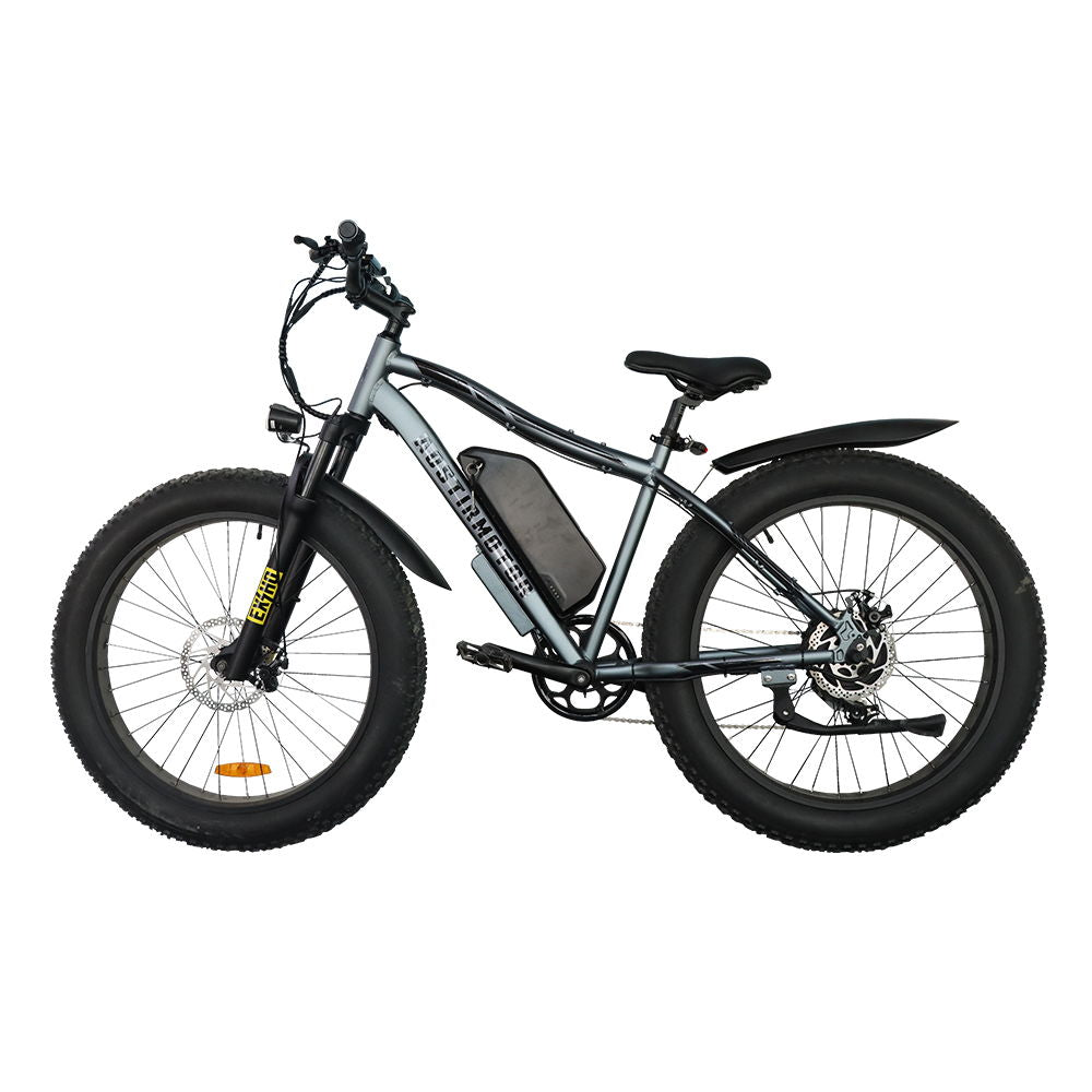 S07 - Max 26" 1000W Electric Bike Fat Tire P7 48V 20Ah Removable Lithium Battery For Adults With Detachable Rear Rack Fender - Gray