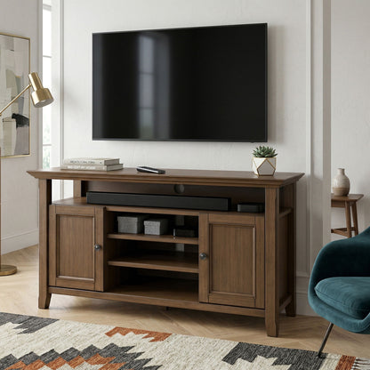 Amherst - TV Media Stand - Rustic Natural Aged Brown