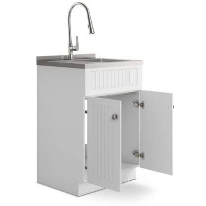 Beckham - Laundry Cabinet & Faucet And Stainless Steel Sink