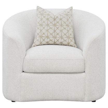 Rainn - Boucle Upholstered Sloped Arm Accent Chair - Latte