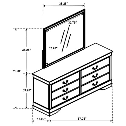 6 Drawer Dresser With Mirror