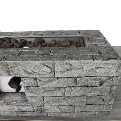 Reinforced - Propane / Gas Fire Pit Table - Stone Gray