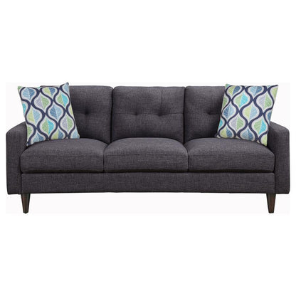 Watsonville - Upholstered Track Arm Tufted Sofa - Gray