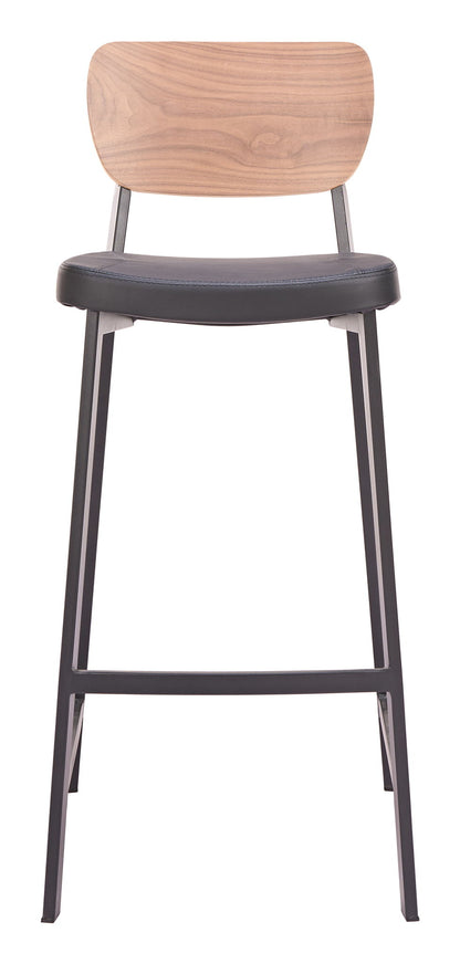 Ardenne - Barstool (Set of 2) - Black / Brown