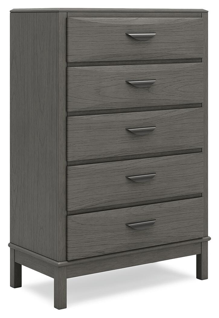 Triscanna - Five Drawer Chest - Gray