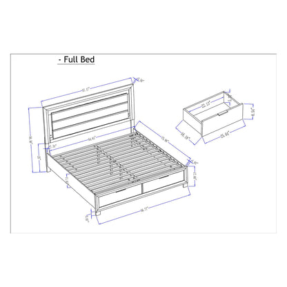 Cllisie - 5 Piece Bedroom Set With Padded Headboard