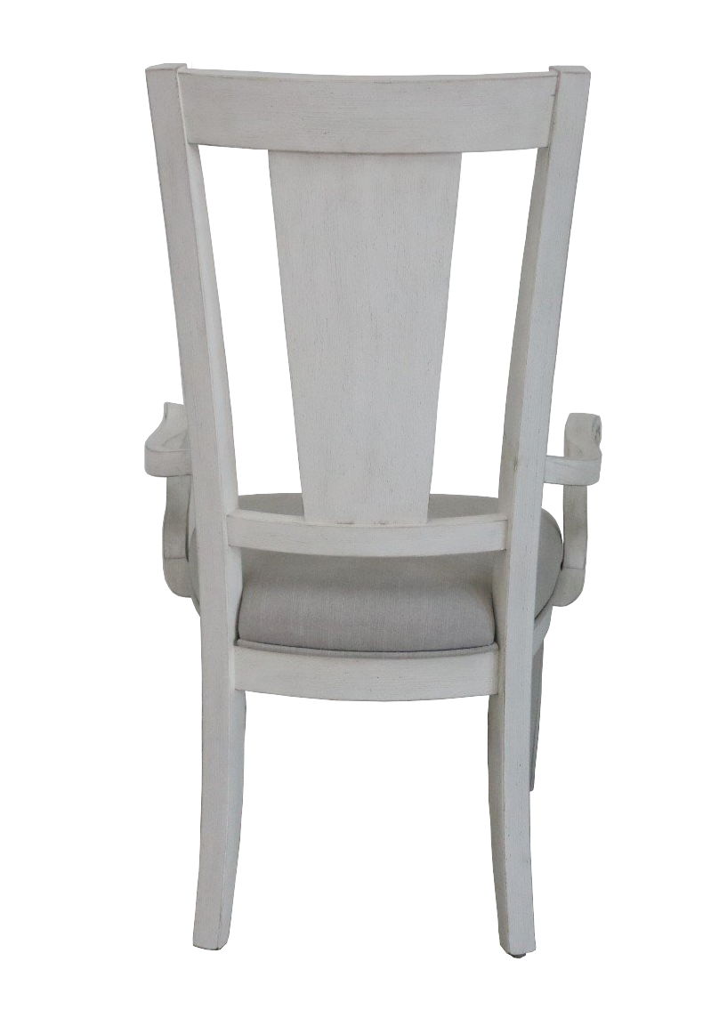 Katia - Arm Chair (Set of 2) - Light Gray / White