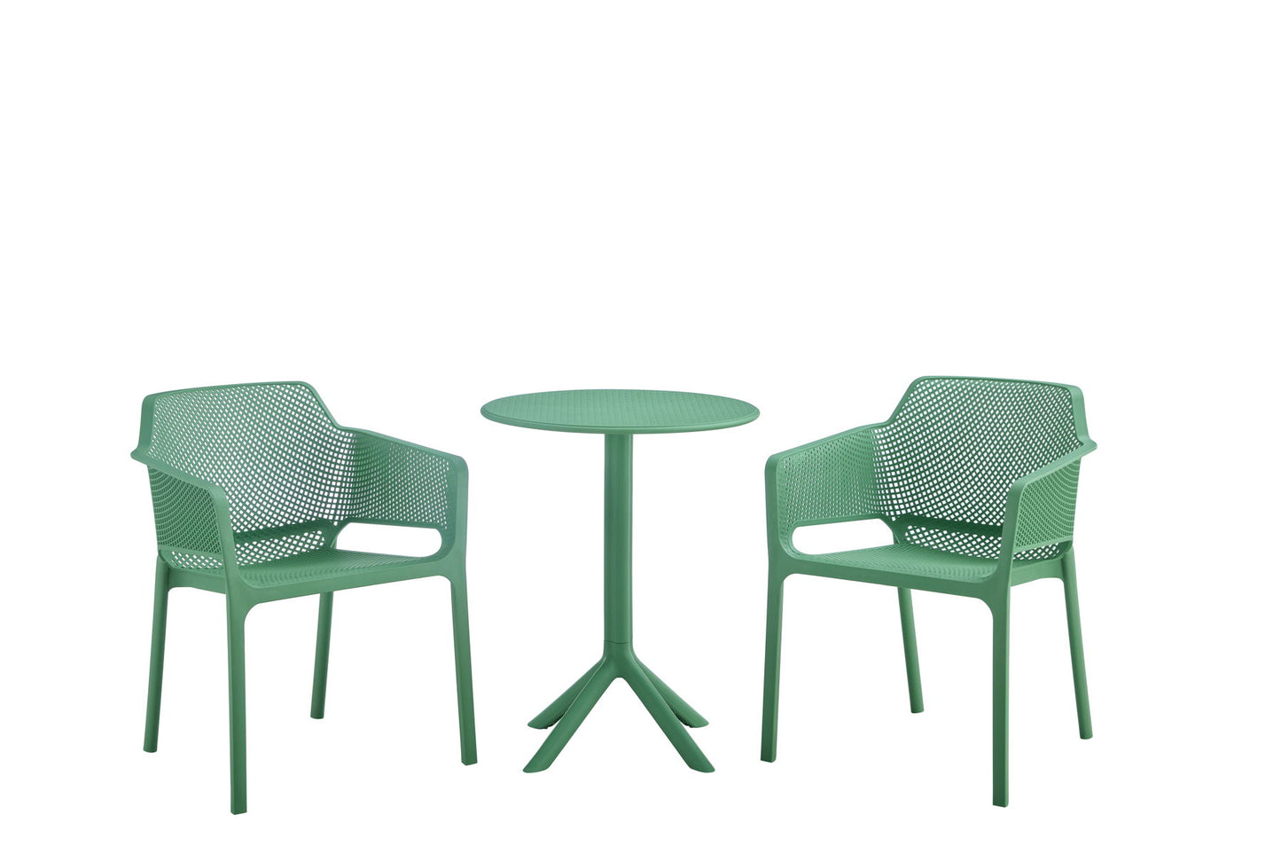 3 Piece Plastic Arm Chair Bistro Grs Premium Ocean Plastic