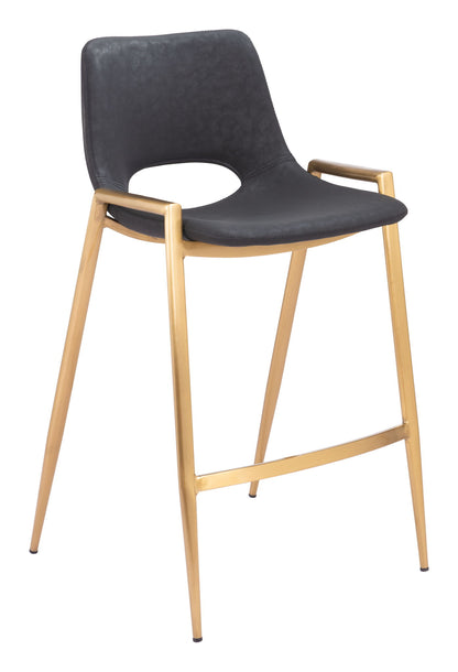 Desi - Counter Stool With Gold Legs (Set of 2)