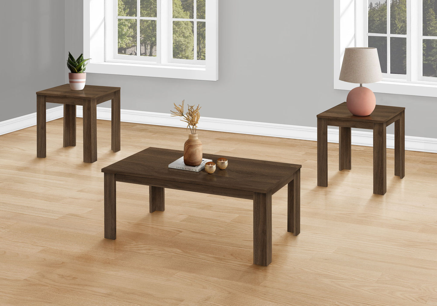 Table Set, Coffee, End, Side, Accent For Living Room Transitional (Set of 3)