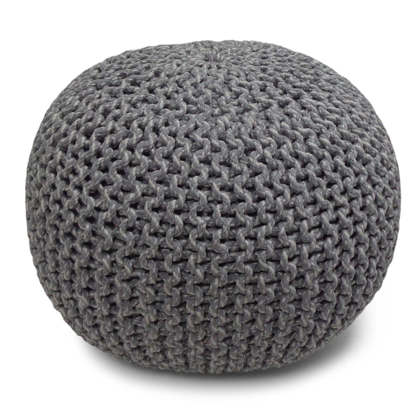 Nikki - Handcrafted Hand Knit Round Pouf