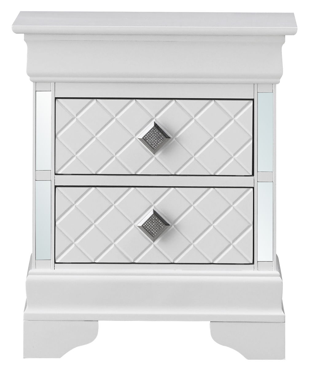 Verona - Accent Nightstand - Silver Champagne