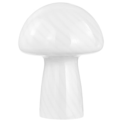 Jonah - Mushroom Shaped Glass Table Lamp - White