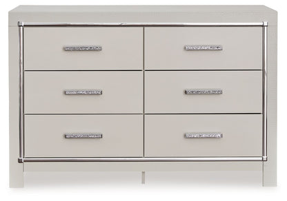 Zyniden - Silver - Six Drawer Dresser